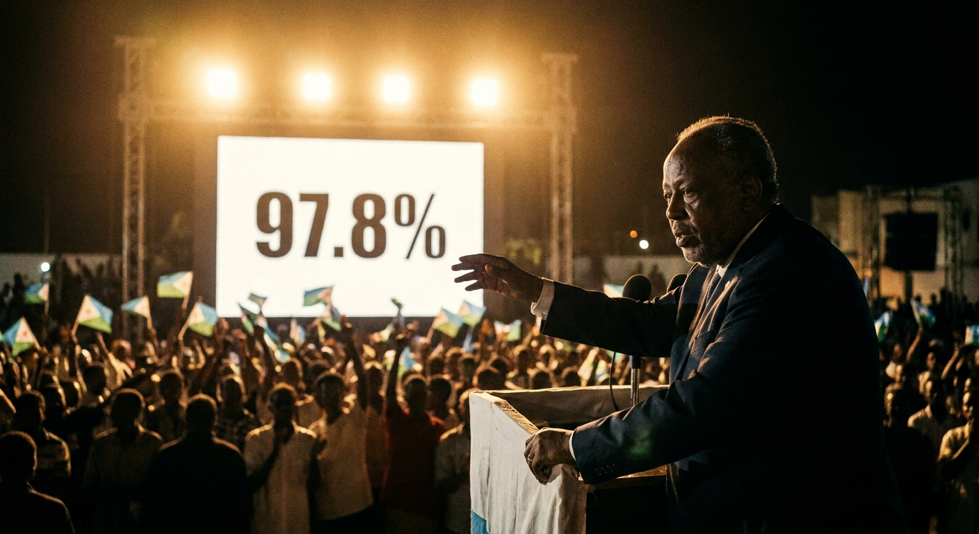 Djibouti's Guelleh Secures 97.8% Victory in Presidential Election