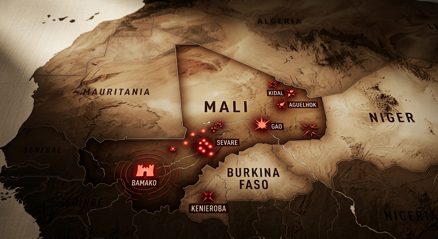Sahel conflict map showing Mali attack locations