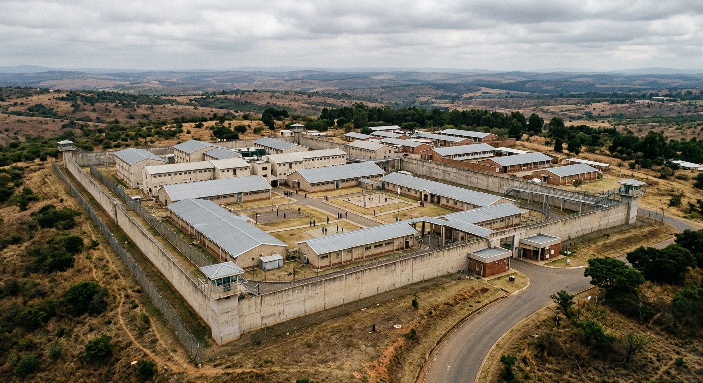 Aerial view of Matsapha Correctional Complex, Eswatini