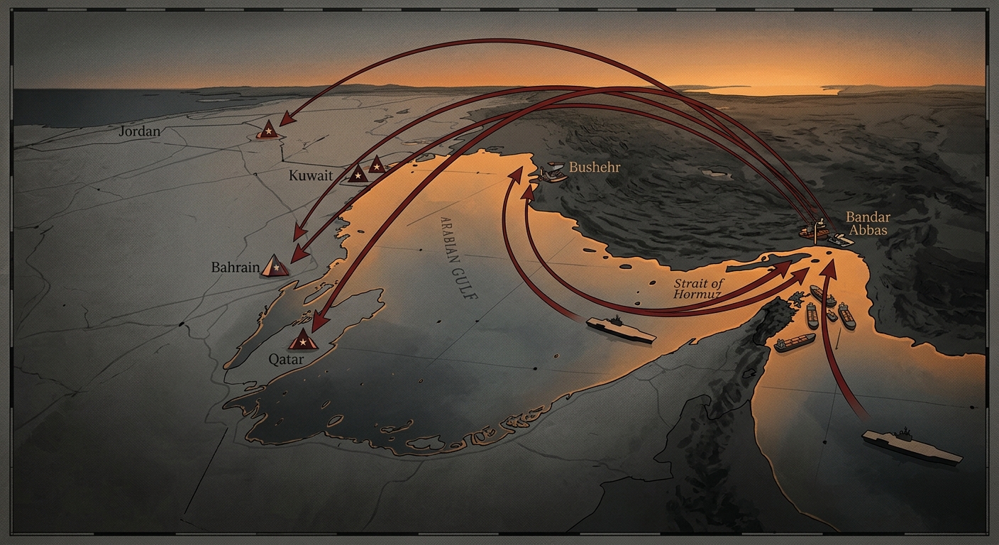 Strait of Hormuz strike map