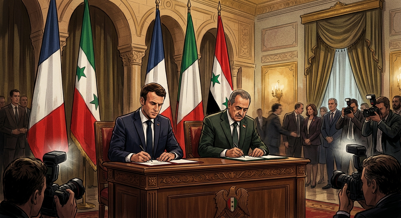 Macron and al-Sharaa in Damascus