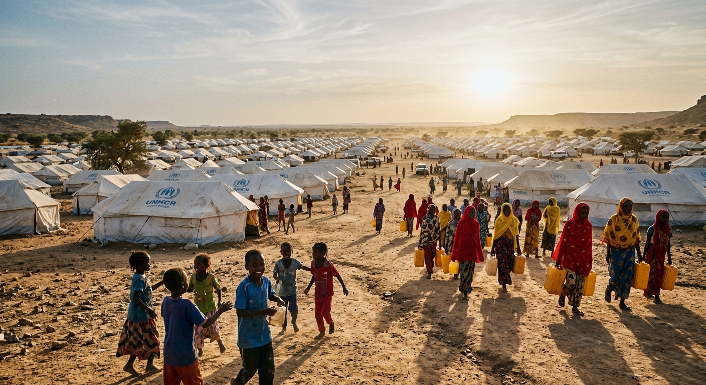 Transit camp near Sudan-Chad border