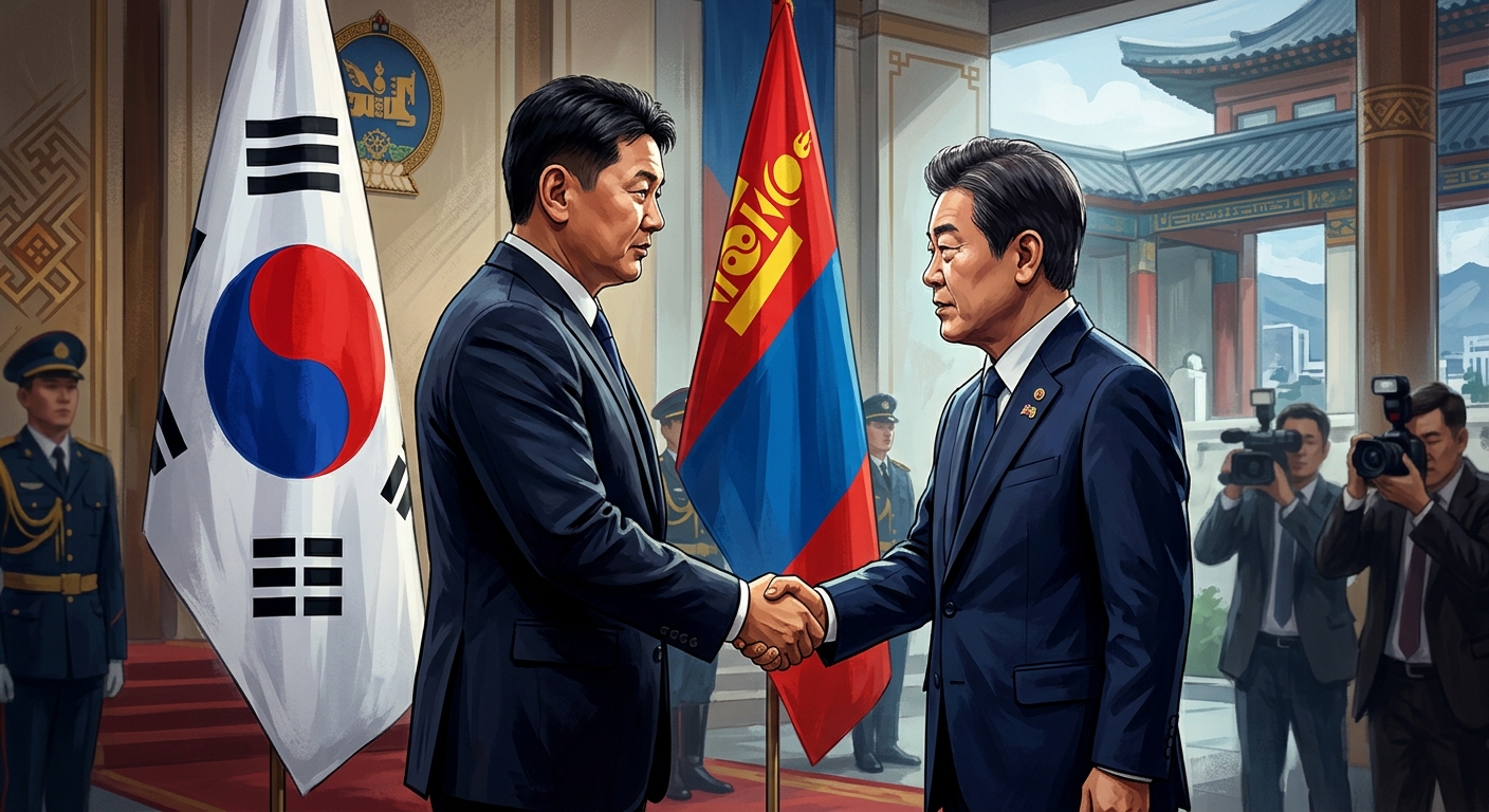 South Korean President Lee Jae Myung in Ulaanbaatar