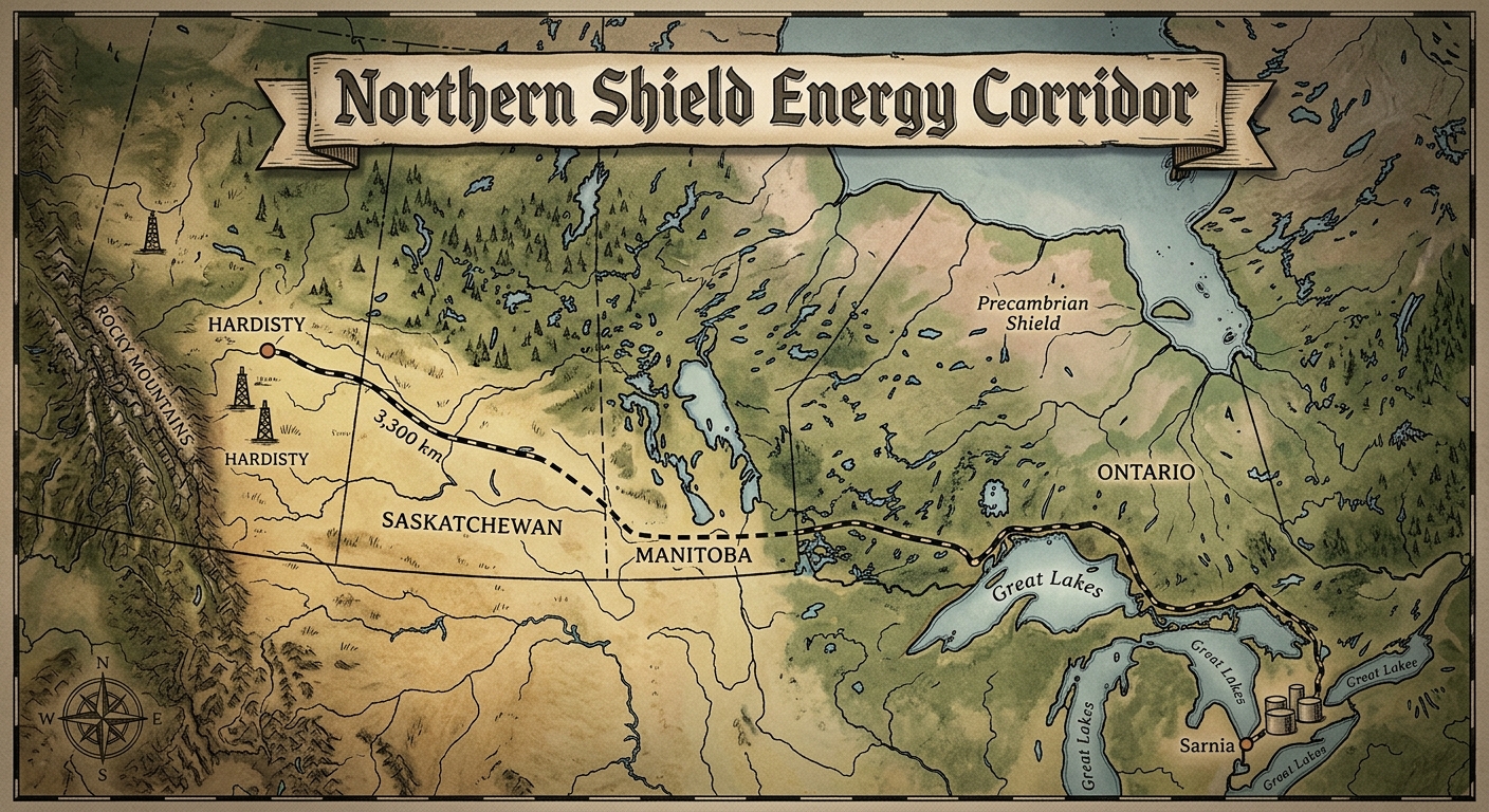 Northern Shield corridor route sketch