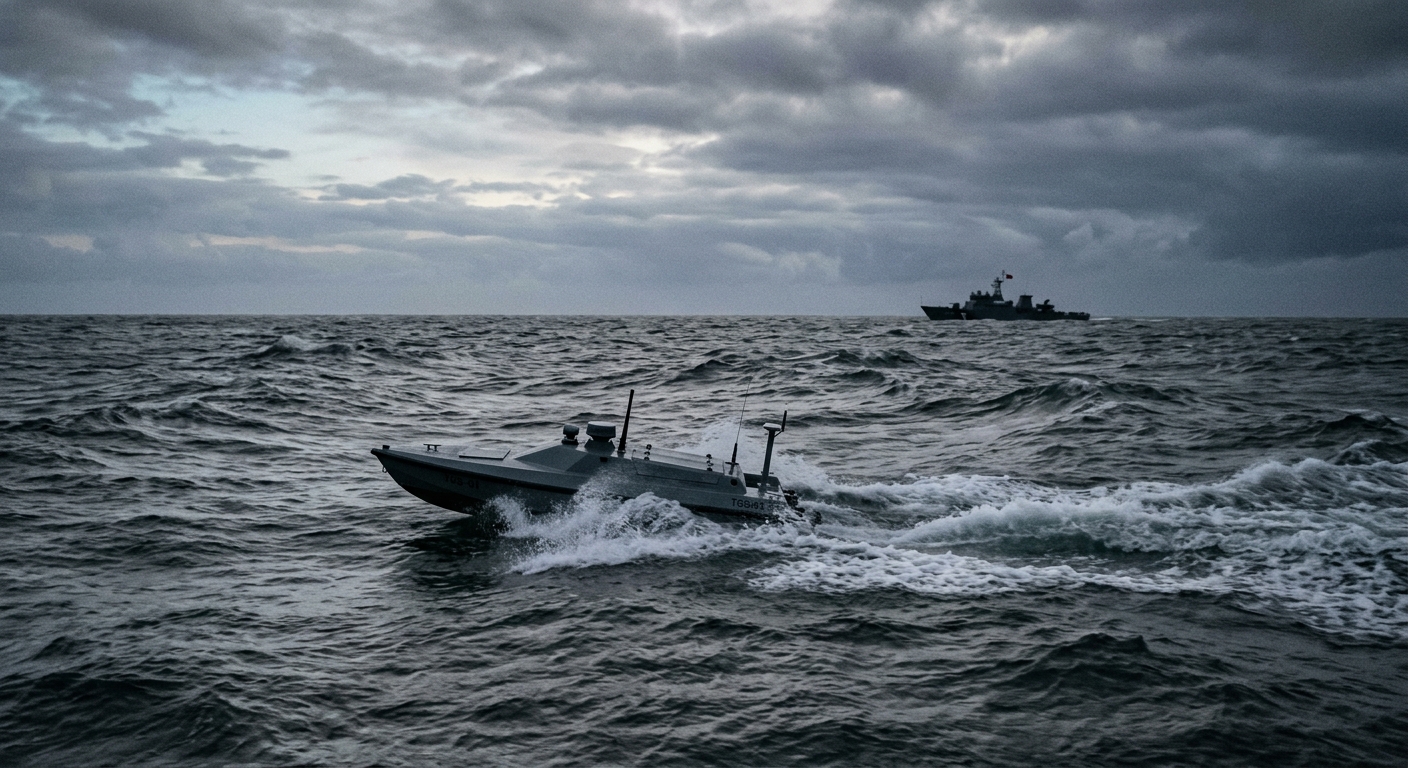 Taiwanese uncrewed surface vessel in Taiwan Strait waters